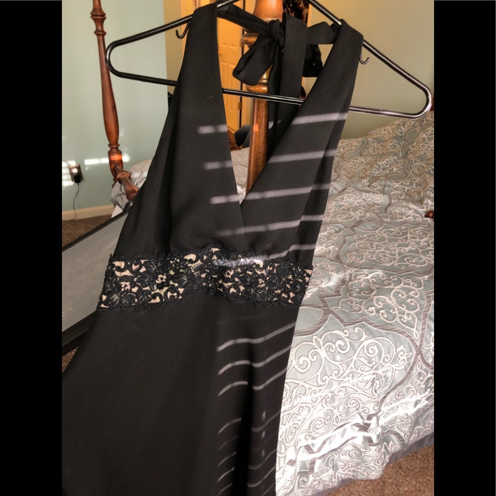 Black Halter Evening Dress
